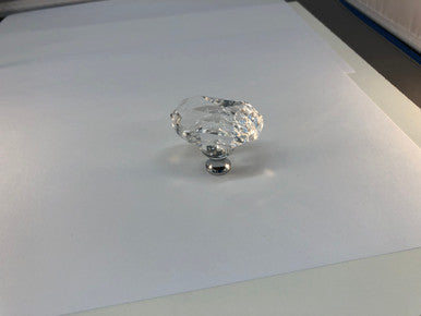 Cal Crystal M996: 1-1/2" Octagon Cabinet Knob - Clear Crystal