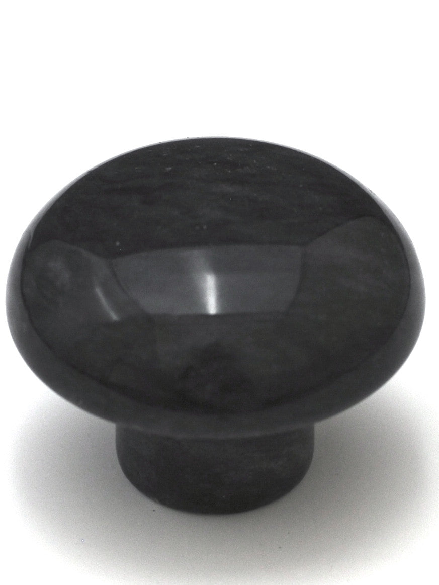 Cal Crystal MB-1: 1-5/8" Sphere Marble Cabinet Knob - Black