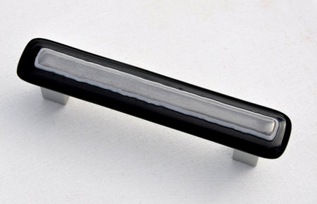 Grace White MB4: 4" cc Moonbeam 4 Cabinet Pull - Silver/Black
