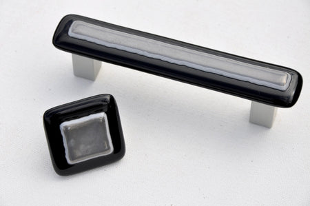 Grace White MB1: Moonbeam 1 Cabinet Knob - Silver/Black