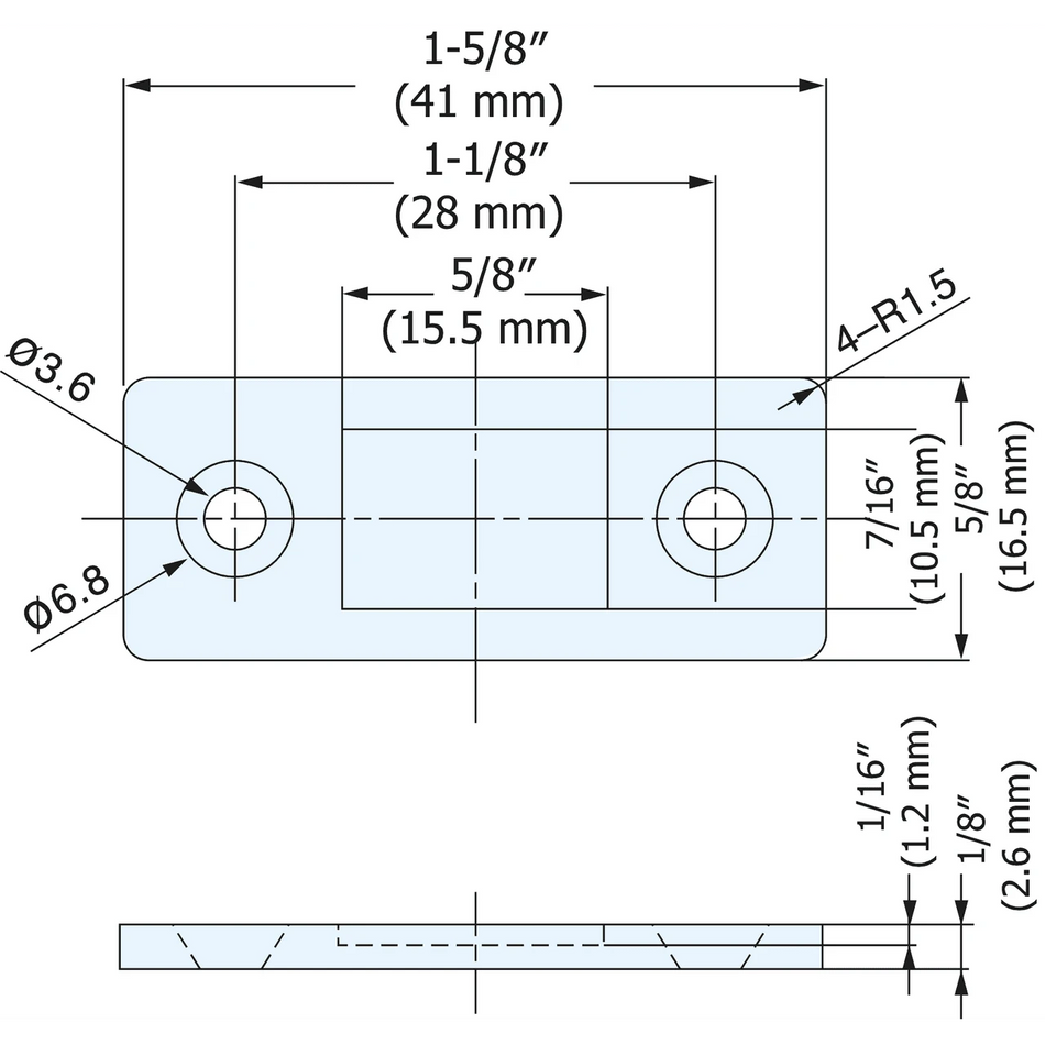 Sugatsune MC-158: 41mm Ultra-Thin Magnetic Catch - Nickel