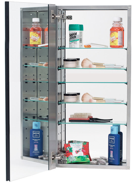 Alno MC20344-SS: 15" x 35" 2000 Series Cabinet/Beveled Mirror - Stainless Steel