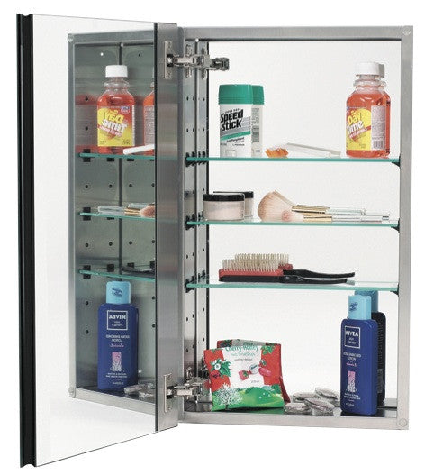 Alno MC21244-SS: 15" x 25" 2000 Series Cabinet w/Polished Mirror - Stainless Steel