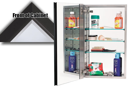 Alno MC30244-BRZ: 15" x 25" 3000 Series Cabinet w/Beveled Mirror - Bronze Frame