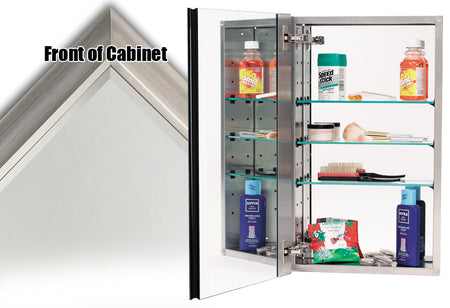 Alno MC40244-SN: 15" x 25" 4000 Series Cabinet and Mirror w/Satin Nickel Frame