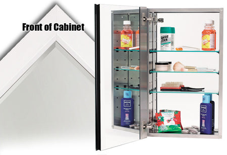 Alno MC40244-W: 15" x 25" 4000 Series Cabinet and Mirror w/White Frame