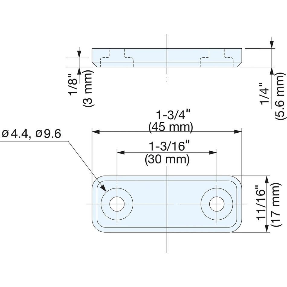 Sugatsune MC-JM45BL: 45mm Sealed Magnetic Catch - Black
