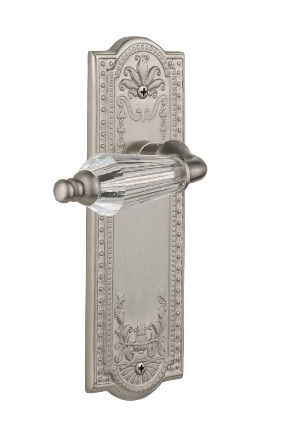 Nostalgic 714187: Meadows Backplate w/Parlour Lever Single Dummy Door Set - Satin Nickel