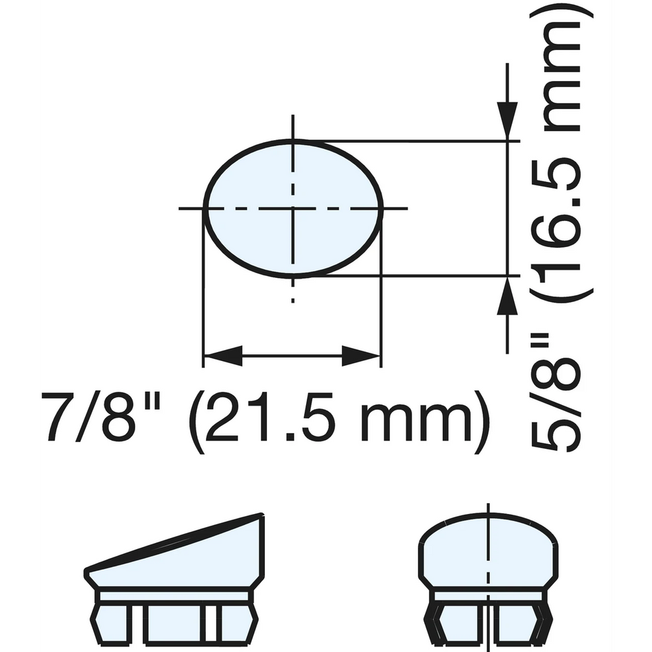 Sugatsune MJHC-BL: Cover Cap for MJH Series Cabinet Pulls - Black