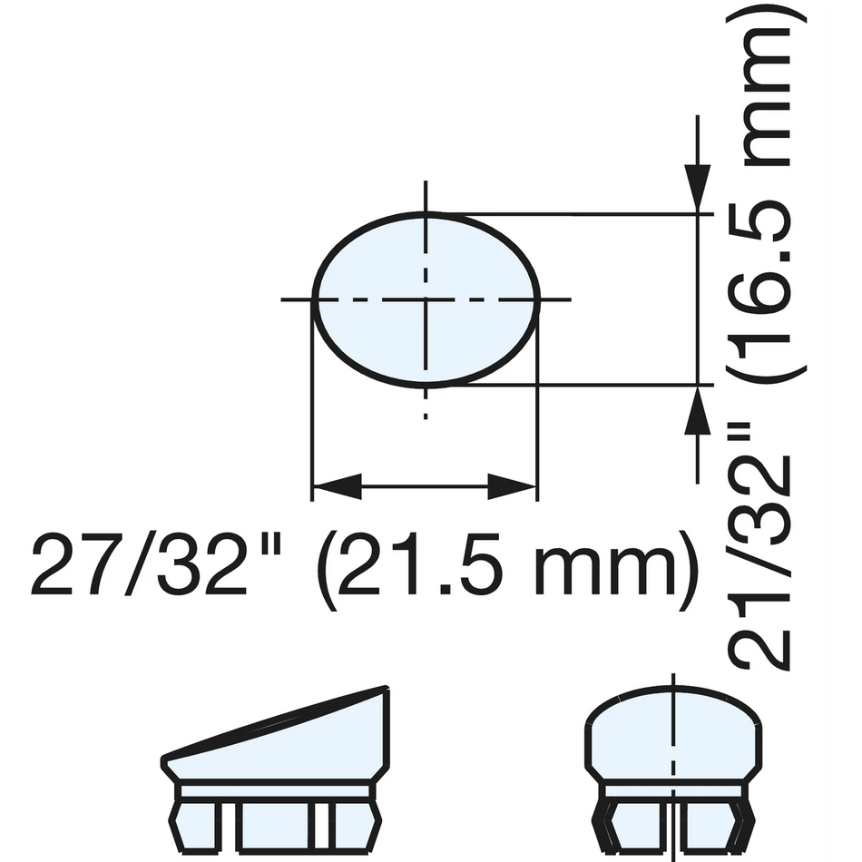 Sugatsune MJHC-GR: Cover Cap for MJH Series Cabinet Pulls - Grey