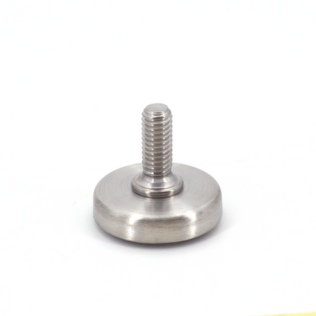 Sugatsune MKRS-40N3: 40mm Leveling Glide w/Rubber Pad - Satin Stainless Steel
