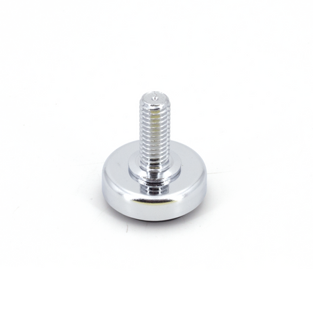 Sugatsune MKR-32: 32mm Leveling Glide w/Rubber Pad - Polished Chrome