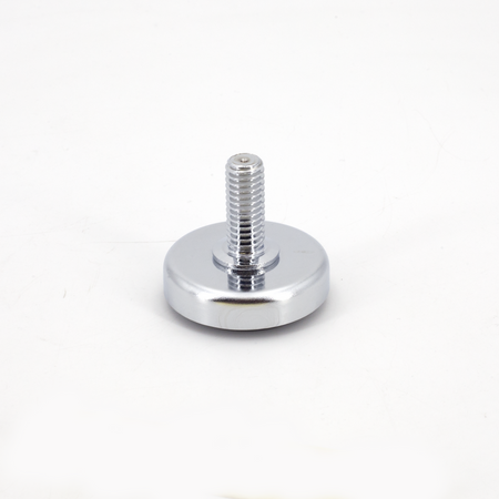 Sugatsune MKR-40: 40mm Leveling Glide w/Rubber Pad - Polished Chrome