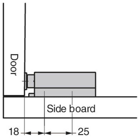 Sugatsune ML-ZN80-BR: Push -To-Open Door Latch - Brown