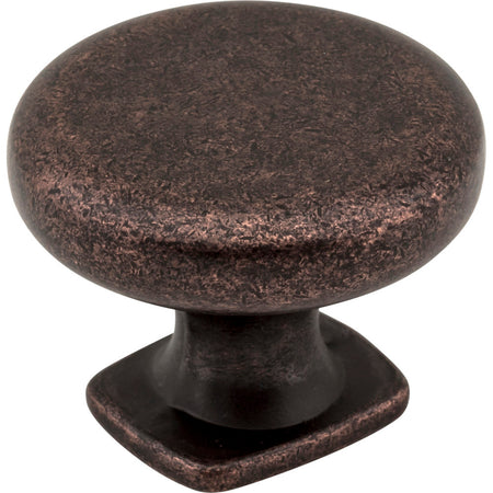 Jeffrey Alexander MO6303DMAC: 1-3/8" Belcastel 1 Round Cabinet Knob - Distressed Oil Rubbed Bronze