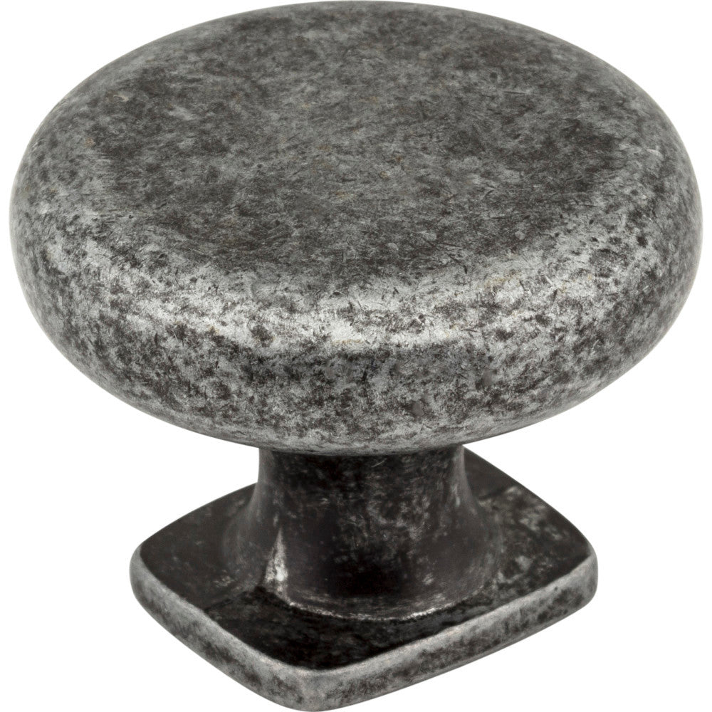 Jeffrey Alexander MO6303SIM-D: 1-3/8" Belcastel 1 Round Cabinet Knob - Distressed Antique Silver
