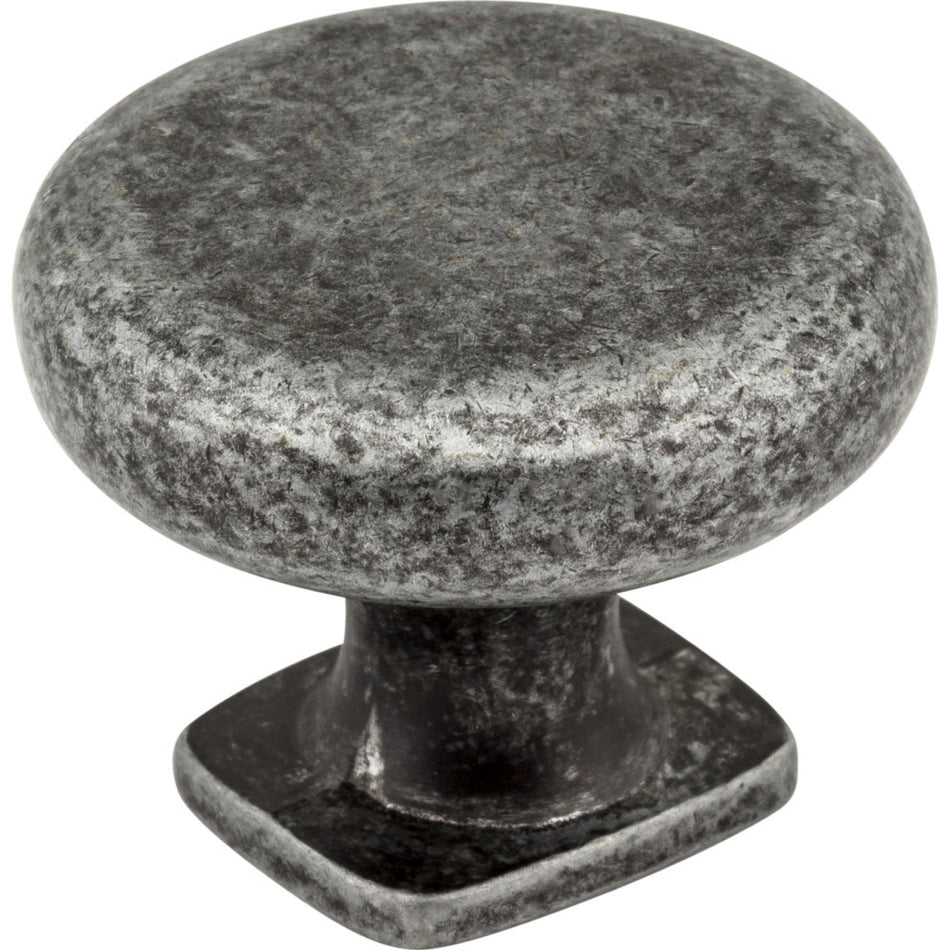 Jeffrey Alexander MO6303SIM-D: 1-3/8" Belcastel 1 Round Cabinet Knob - Distressed Antique Silver