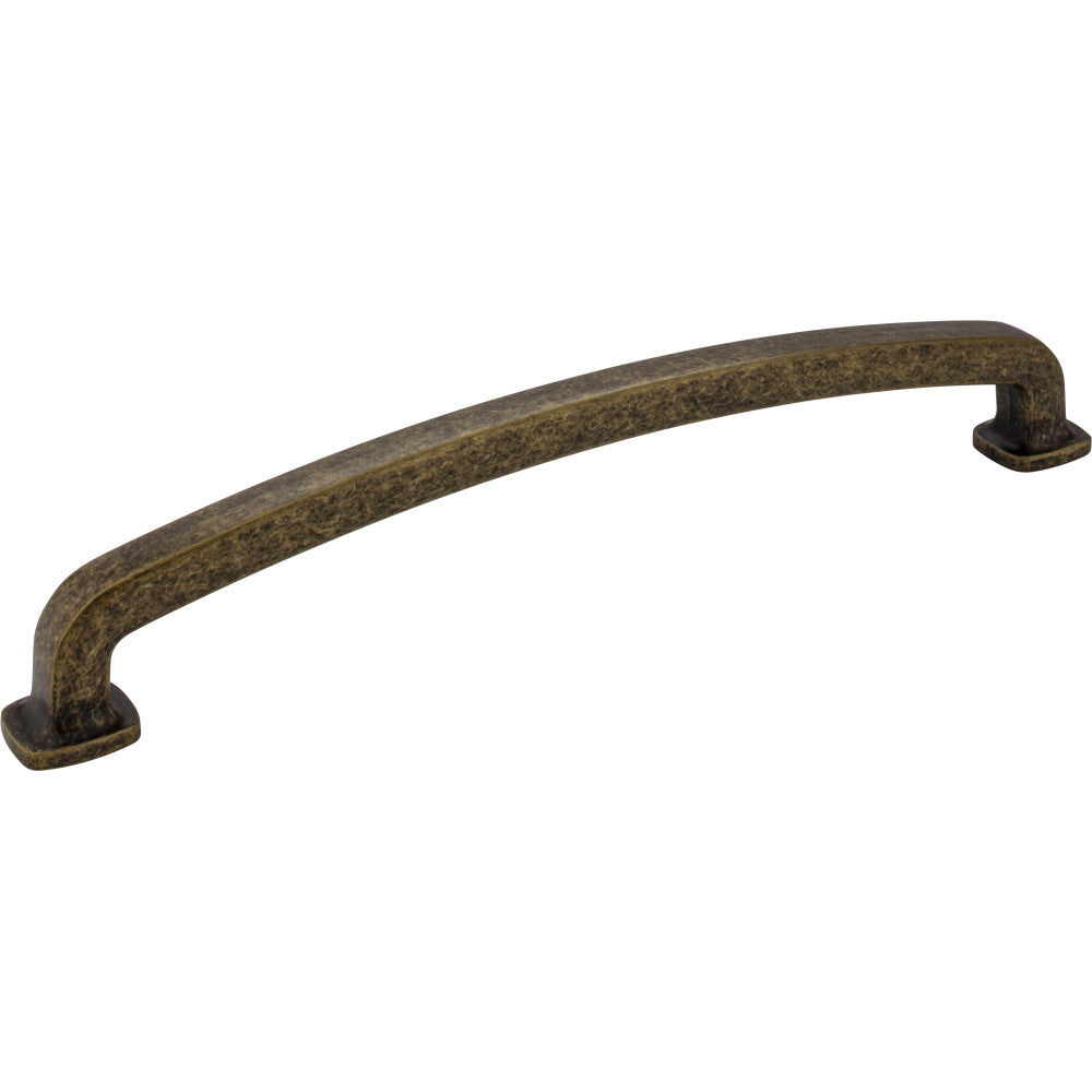 Jeffrey Alexander MO6373-12ABM-D: 12" cc Belcastel 1 D-Handle Appliance Pull - Distressed Antique Brass