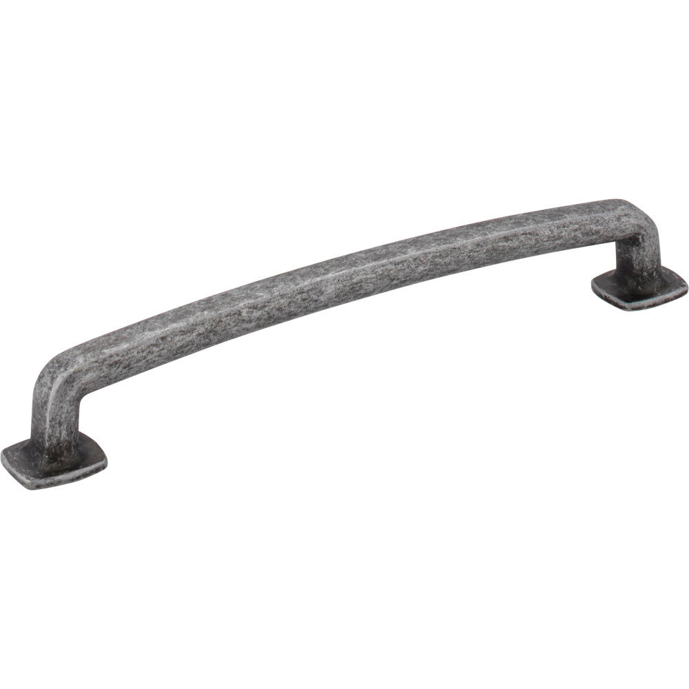 Jeffrey Alexander MO6373-160SIM-D: 160mm cc Belcastel 1 D-Handle Cabinet Pull - Distressed Antique Silver
