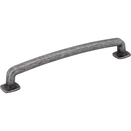 Jeffrey Alexander MO6373-160SIM-D: 160mm cc Belcastel 1 D-Handle Cabinet Pull - Distressed Antique Silver