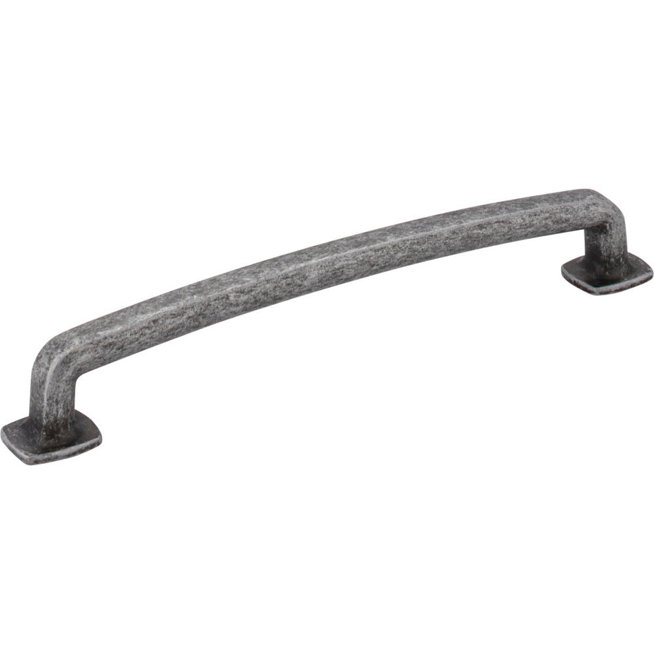 Jeffrey Alexander MO6373-160SIM-D: 160mm cc Belcastel 1 D-Handle Cabinet Pull - Distressed Antique Silver