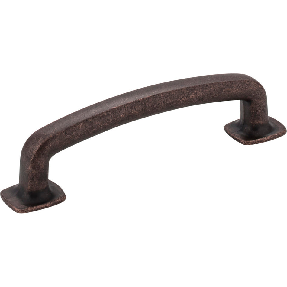 Jeffrey Alexander MO6373DMAC: 96mm cc Belcastel 1 D-Handle Cabinet Pull - Distressed Oil Rubbed Bronze