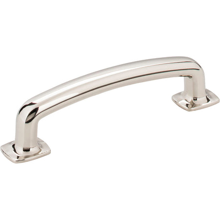 Jeffrey Alexander MO6373NI: 96mm cc Belcastel 1 D-Handle Cabinet Pull - Polished Nickel