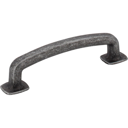 Jeffrey Alexander MO6373SIM-D: 96mm cc Belcastel 1 D-Handle Cabinet Pull - Distressed Antique Silver