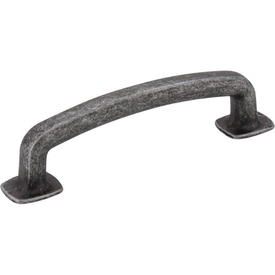 Jeffrey Alexander MO6373SIM-D: 96mm cc Belcastel 1 D-Handle Cabinet Pull - Distressed Antique Silver