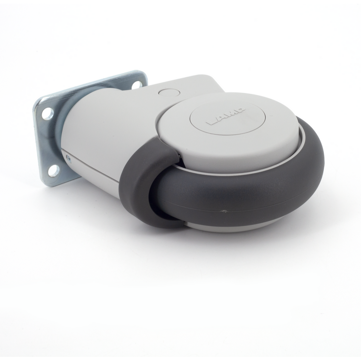 Sugatsune MX-125P: 159mm Plate Swivel Caster w/o Brake - Grey
