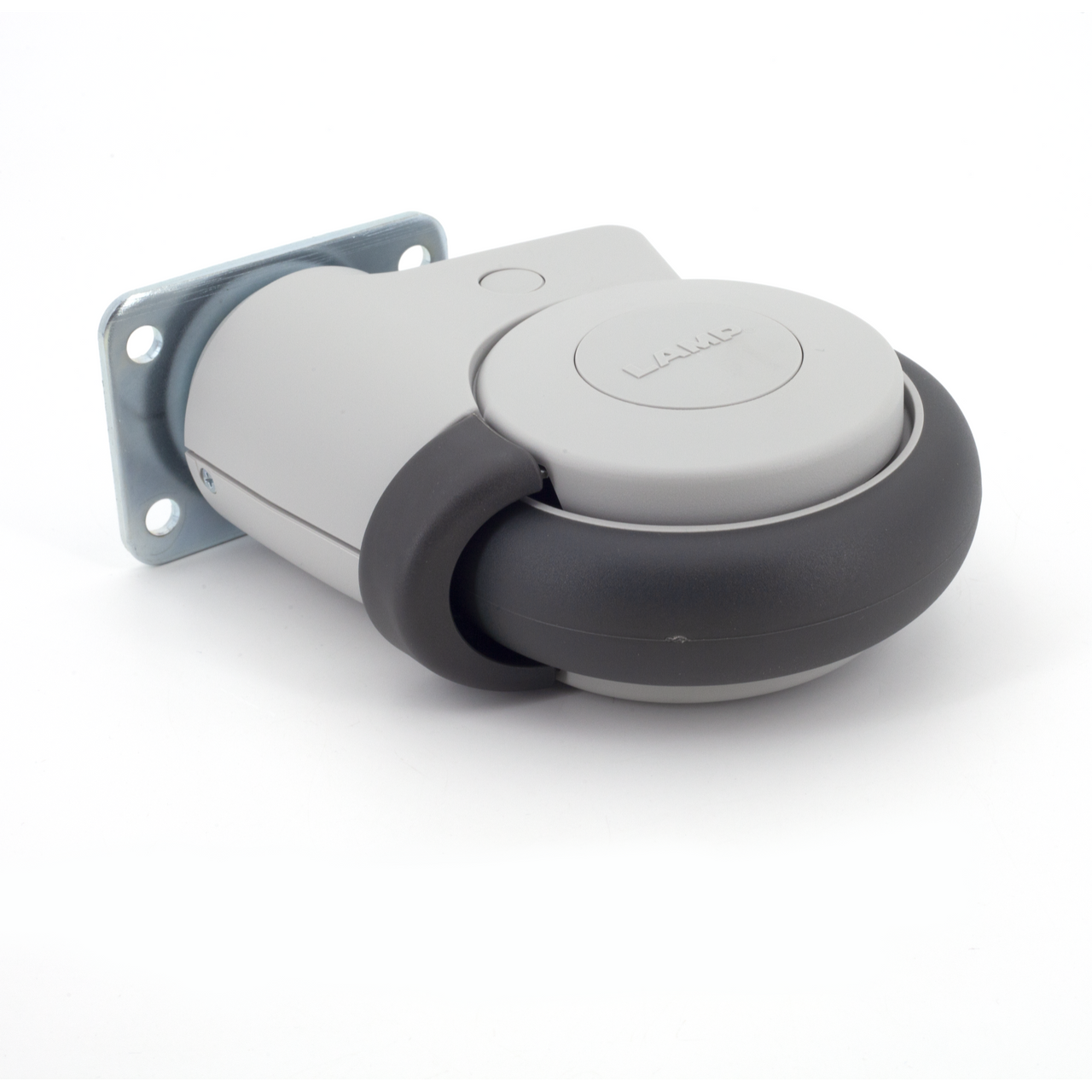 Sugatsune MX-125P: 159mm Plate Swivel Caster w/o Brake - Grey