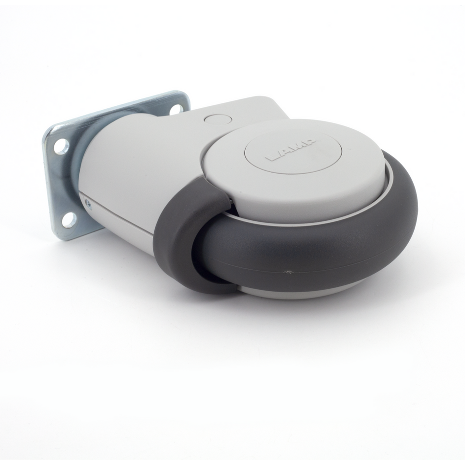 Sugatsune MX-125P: 159mm Plate Swivel Caster w/o Brake - Grey