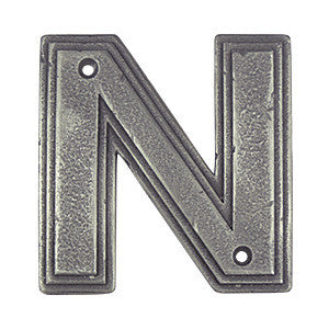 Hawk Hill CLNCC: 4-3/4" Classic Letter N - Charcoal