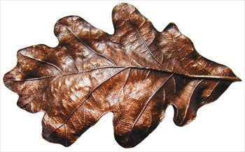 Notting Hill NHBP-844-AC: 3" cc Oak Leaf Cup Cabinet Pull - Antique Copper