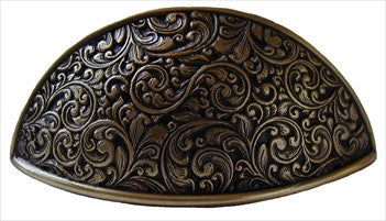 Notting Hill NHBP-859-AB: 3" cc Saddleworth Cup Cabinet Pull - Antique Brass