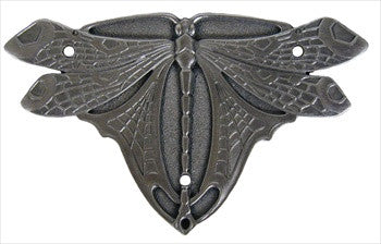 Notting Hill NHH-907-AP: Dragonfly Cabinet Hinge Plate (pair) - Antique Pewter