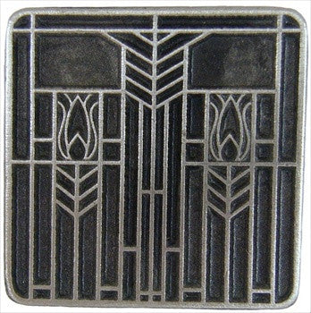 Notting Hill NHK-117-AP: Prairie Tulips Cabinet Knob - Antique Pewter