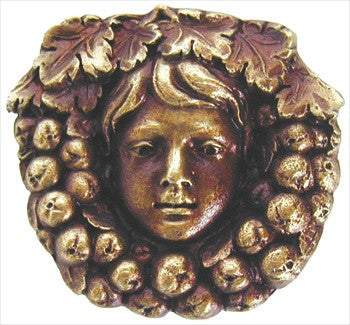 Notting Hill NHK-119-AB: Fruit Of The Vine Cabinet Knob - Antique Brass