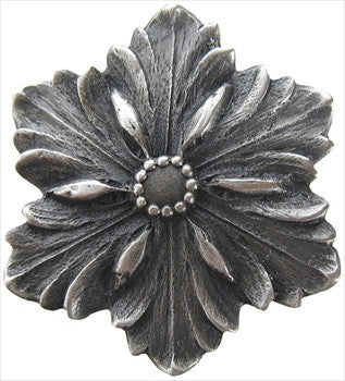 Notting Hill NHK-125-AP: Opulent Flower Cabinet Knob - Antique Pewter