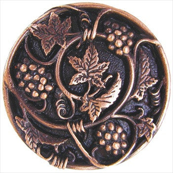 Notting Hill NHK-129-AC: Grapevines Cabinet Knob - Antique Copper