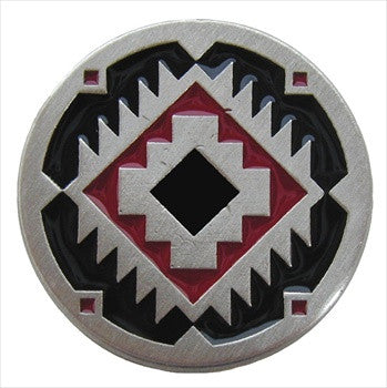 Notting Hill NHK-132-AP-A: Southwest Treasure Cabinet Knob - Red/Antique Pewter