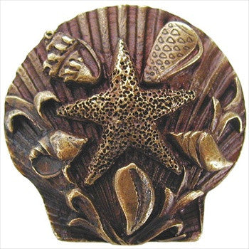 Notting Hill NHK-134-AB: Seaside Collage Cabinet Knob - Antique Brass