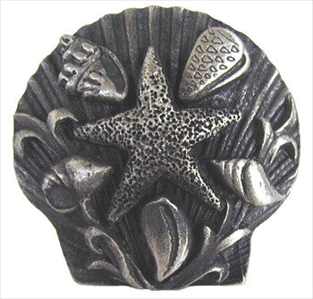 Notting Hill NHK-134-AP: Seaside Collage Cabinet Knob - Antique Pewter