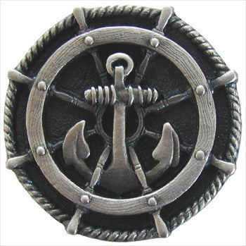 Notting Hill NHK-135-AP: Ship's Wheel Cabinet Knob - Antique Pewter