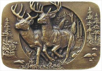 Notting Hill NHK-136-AB: Bucks On The Run Cabinet Knob - Antique Brass