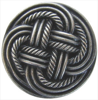 Notting Hill NHK-139-AP: Classic Weave Cabinet Knob - Antique Pewter