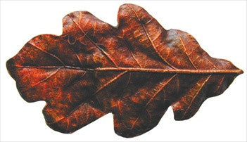 Notting Hill NHK-144-BHT: Oak Leaf Cabinet Knob - Brass