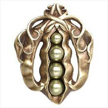 Notting Hill NHK-150-AP: Pearly Peapod Cabinet Knob - Antique Pewter