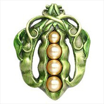 Notting Hill NHK-150-PHT: Pearly Peapod Cabinet Knob - Pewter