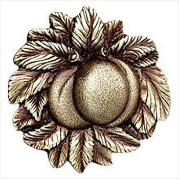 Notting Hill NHK-154-AB: Georgia Peach Cabinet Knob - Antique Brass